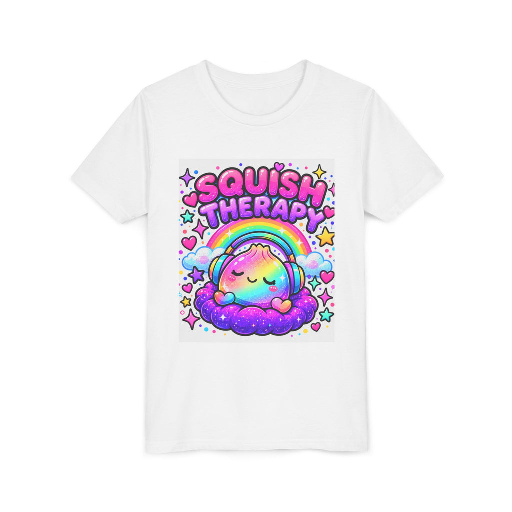 Squish Therapy Kids Graphic Tee | Cute Rainbow Kawaii T-Shirt.
