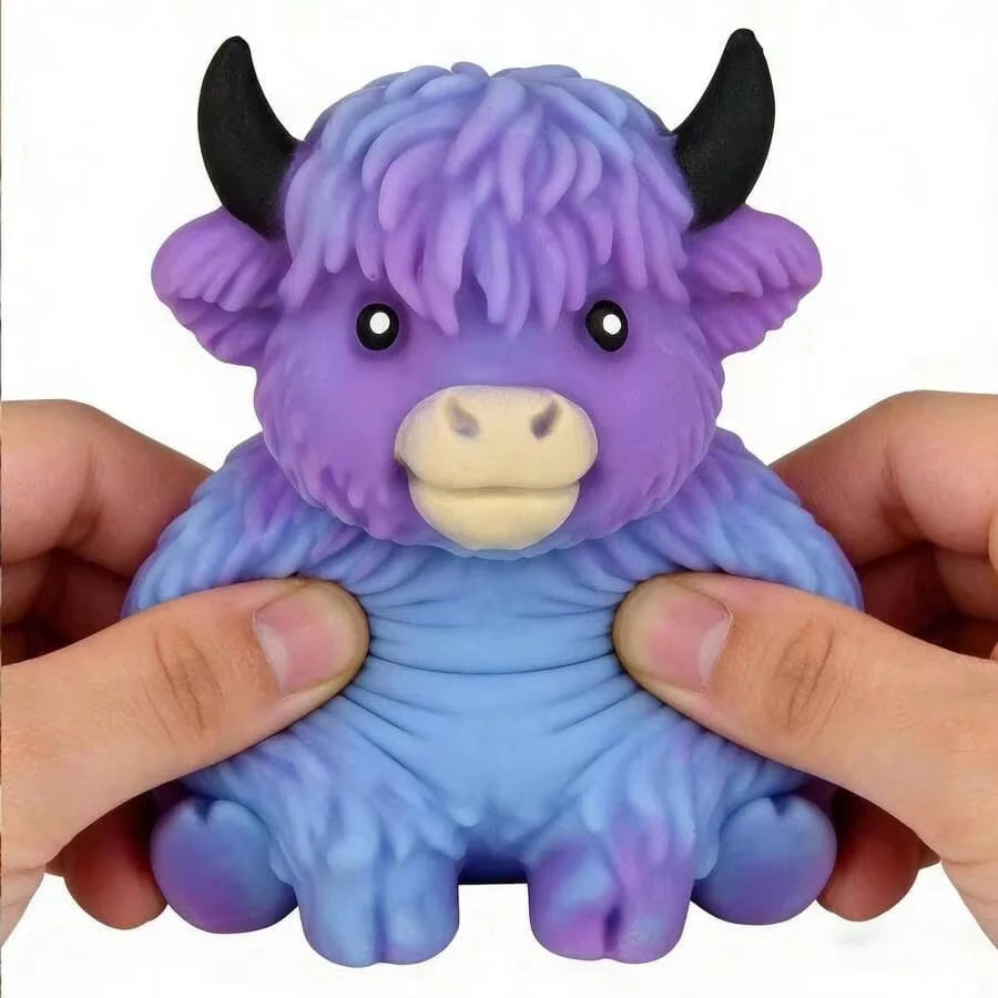 NeeDoH Scottish Highland Cow Squishy Slow Rebound Anxiety Relief Fidget Toy Squishy Toys Juegos Para Niños,Cheese Squishy